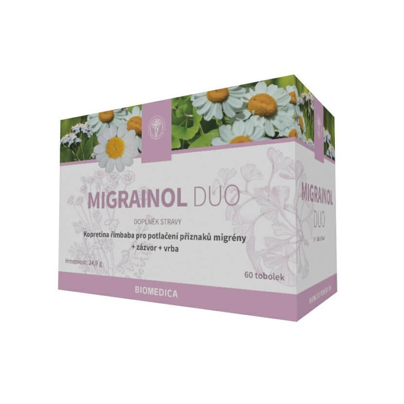 Zobrazit detail výrobku Biomedica Migrainol duo 60 tobolek + 2 měsíce na vrácení zboží