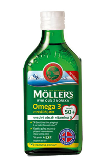 Zobrazit detail výrobku Möller´s Möller`s rybí olej Omega 3 z tresčích jater 250 ml pro dospělé 50+ + 2 měsíce na vrácení zboží