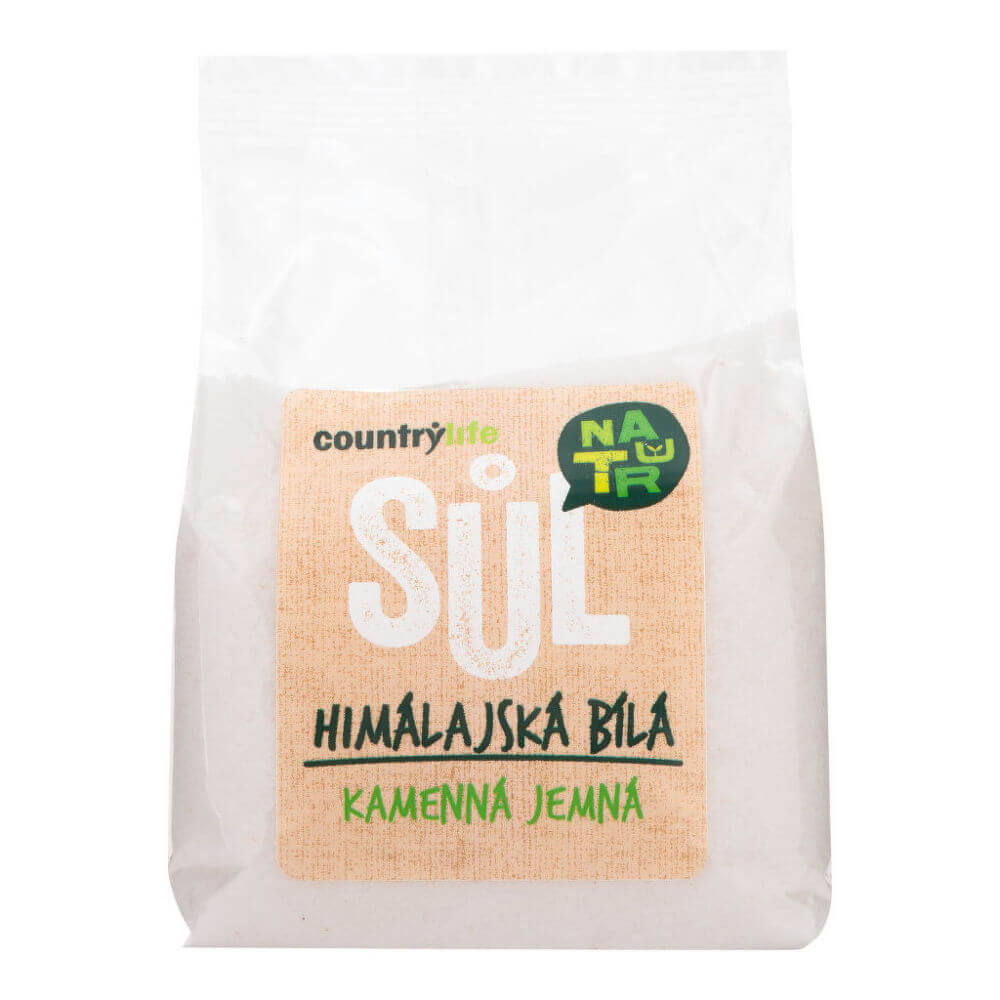 Zobrazit detail výrobku Country Life Sůl himálajská bílá jemná 500 g + 2 měsíce na vrácení zboží