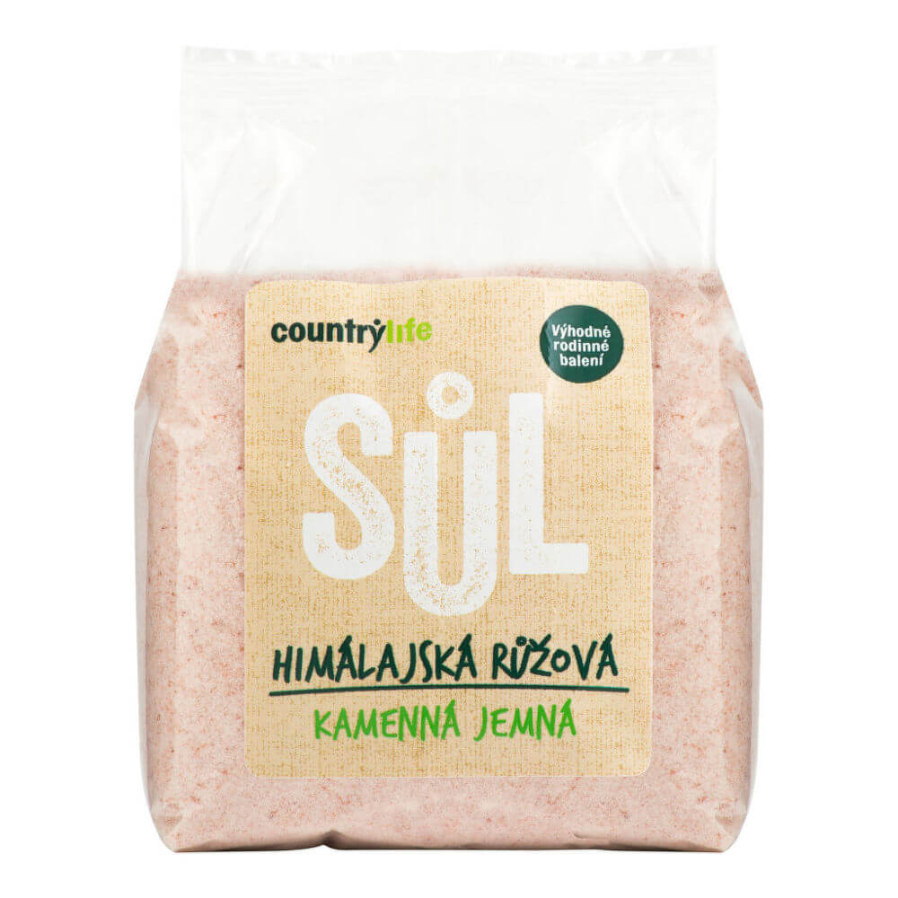 Zobrazit detail výrobku Country Life Sůl himálajská růžová jemná 1 kg + 2 měsíce na vrácení zboží