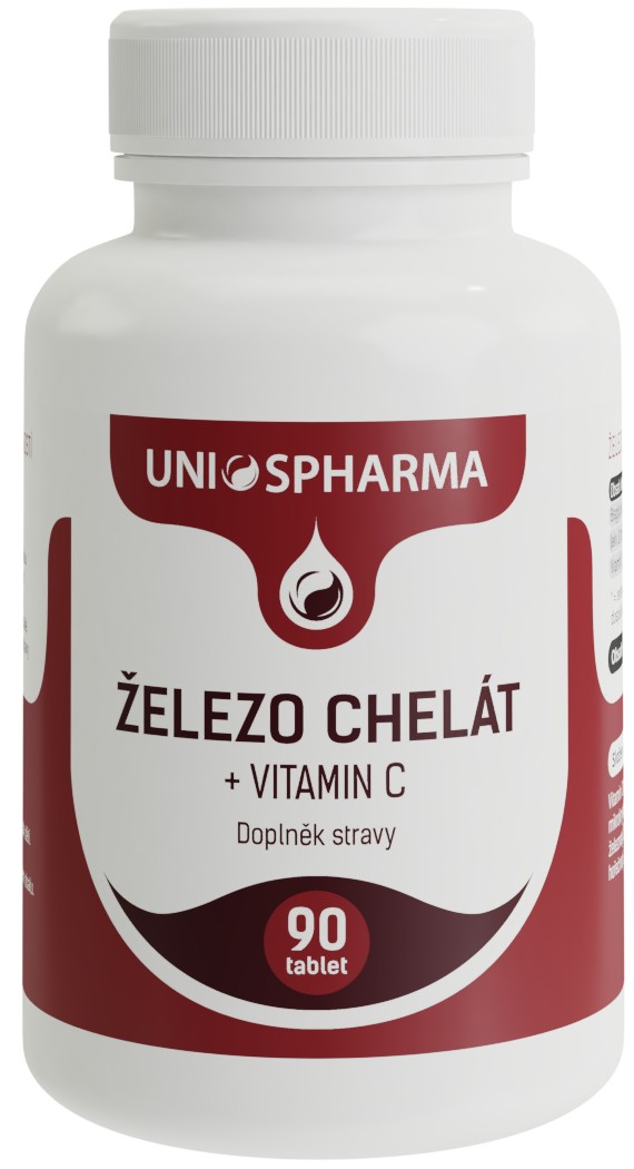 Zobrazit detail výrobku Unios Pharma Železo chelát + vitamín C 90 tbl.