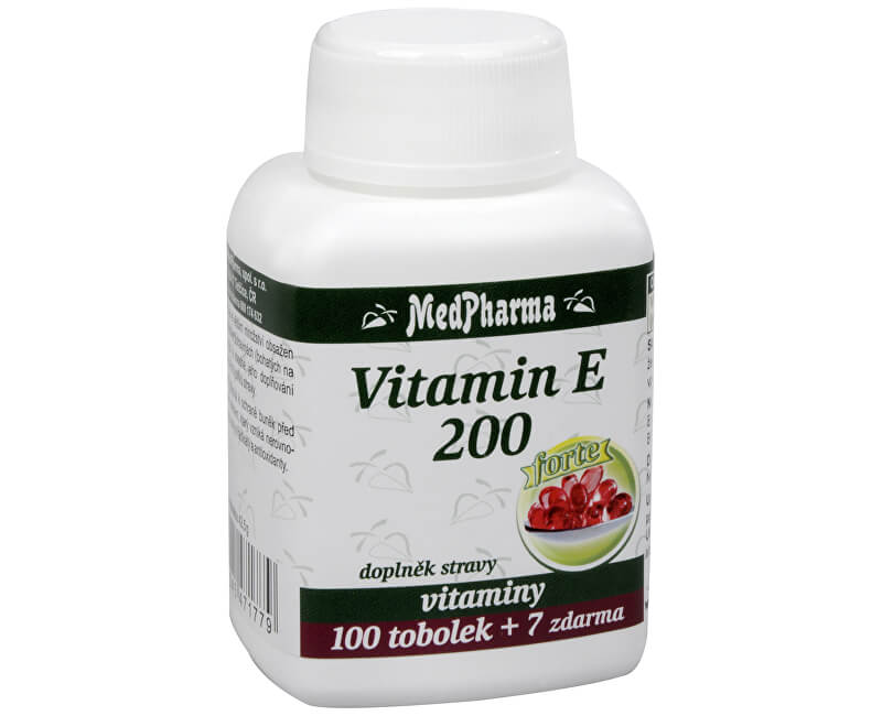Zobrazit detail výrobku MedPharma Vitamín E 200 100 tob. + 7 tob. ZDARMA + 2 měsíce na vrácení zboží