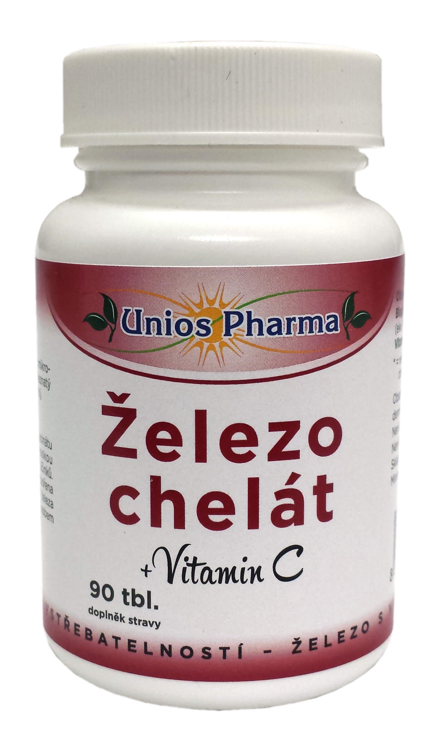 Unios Pharma Železo chelát + vitamín C 90 tbl.