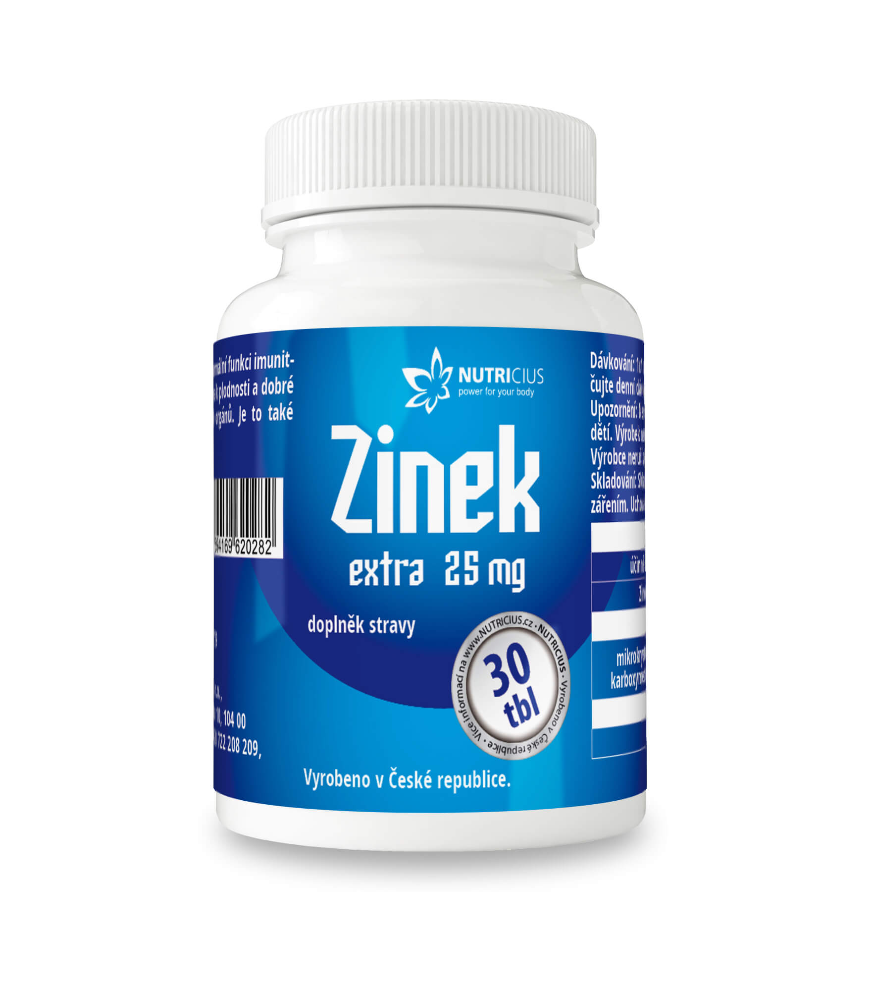 Zobrazit detail výrobku Nutricius Zinek EXTRA 25 mg 30 tbl. + 2 měsíce na vrácení zboží