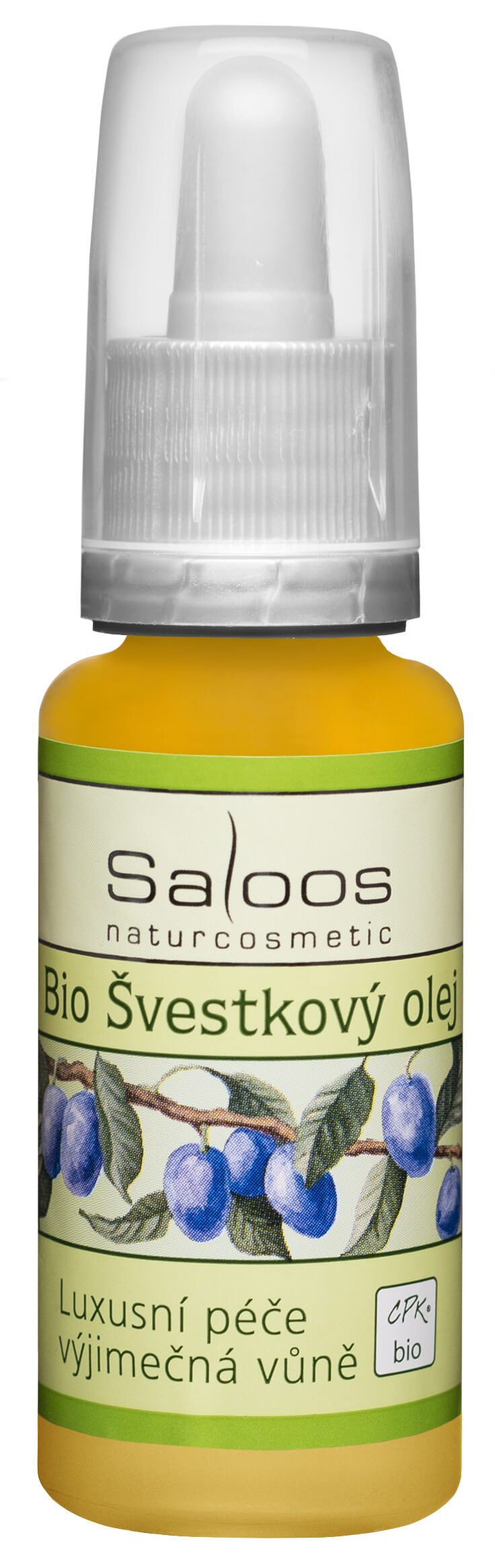 Saloos Bio Švestkový olej lisovaný za studena 20 ml