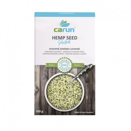 Zobrazit detail výrobku CARUN CARUN Konopné semínko loupané 500 g + 2 měsíce na vrácení zboží