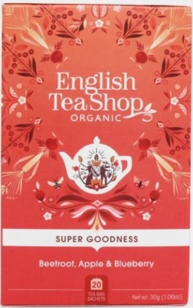 Zobrazit detail výrobku English Tea Shop Červená řepa, jablko a borůvka Super Veggie Tea 20 sáčků