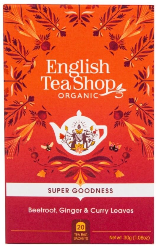 Zobrazit detail výrobku English Tea Shop Červená řepa, zázvor a listy curry Super Veggie Tea 20 sáčků + 2 měsíce na vrácení zboží