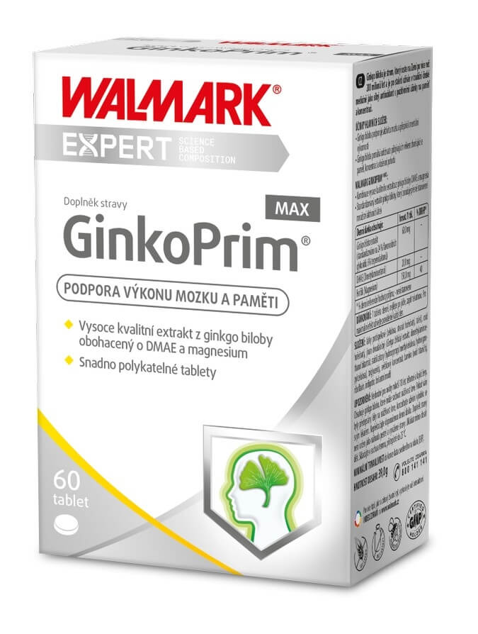 Zobrazit detail výrobku Walmark GinkoPrim Max 60 tbl. + 2 měsíce na vrácení zboží