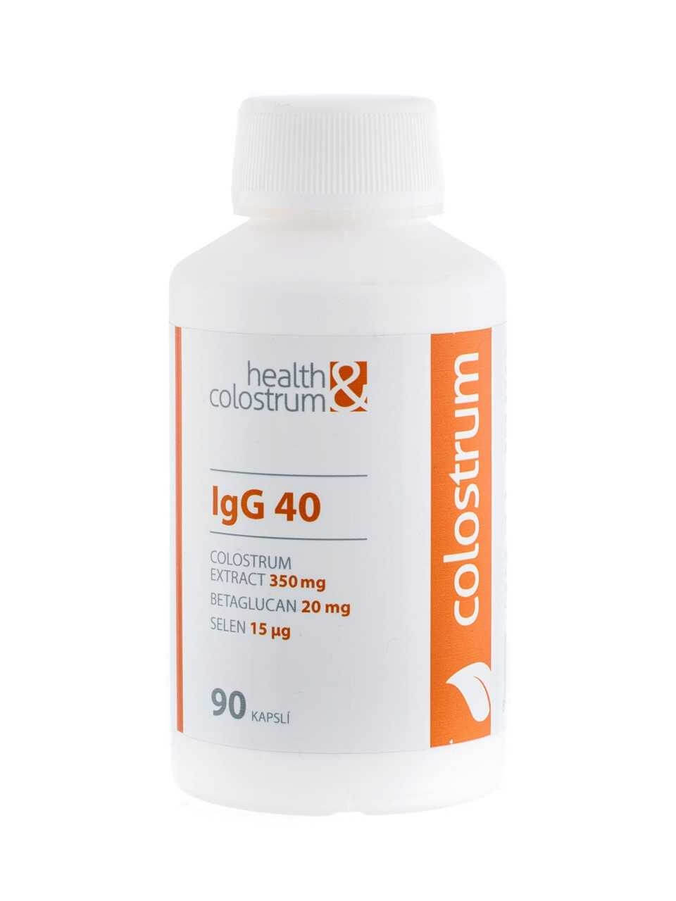 Zobrazit detail výrobku Health&colostrum Colostrum IgG 40 (350 mg) + betaglukan + selen 90 kapslí