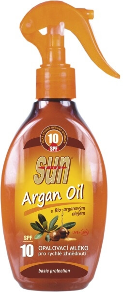 Zobrazit detail výrobku SUN Opalovací mléko s arganovým olejem OF 10 rozprašovací 200 ml + 2 měsíce na vrácení zboží