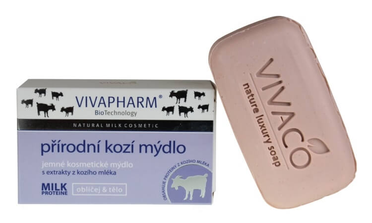 Vivaco Přírodní jemné kosmetické mýdlo s extrakty z kozího mléka (tuhé) 100 g