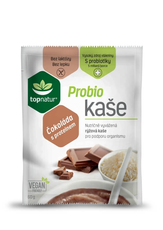 Zobrazit detail výrobku Topnatur Probio kaše čokoláda s proteinem 25 x 60 g + 2 měsíce na vrácení zboží