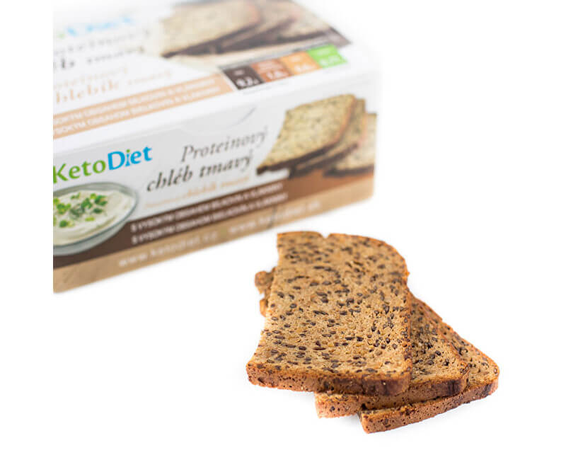 Zobrazit detail výrobku KetoDiet Proteinový chléb tmavý (7 porcí) + 2 měsíce na vrácení zboží