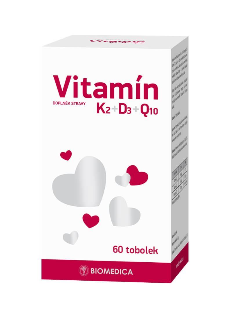 Biomedica Vitamín K2+D3+Q10 60 tablet