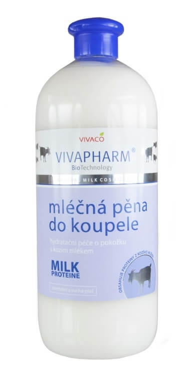 Zobrazit detail výrobku Vivapharm Koupelová pěna s kozím mlékem 1000 ml + 2 měsíce na vrácení zboží