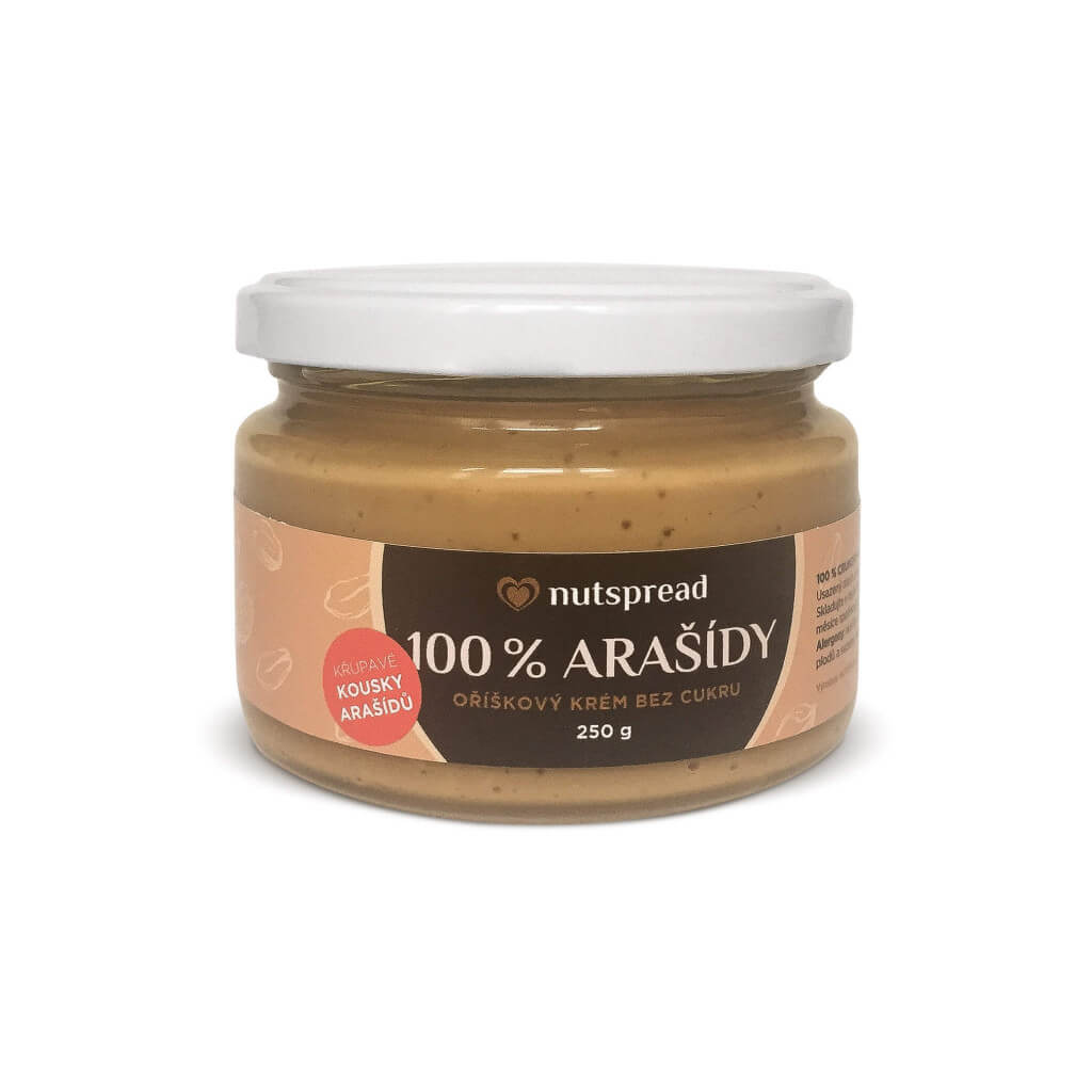 Nutspread 100% arašídové máslo Nutspread crunchy 250 g