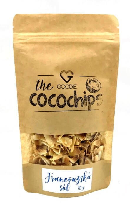 Goodie Kokosové chipsy BIO - Francouzská mořská sůl 70 g