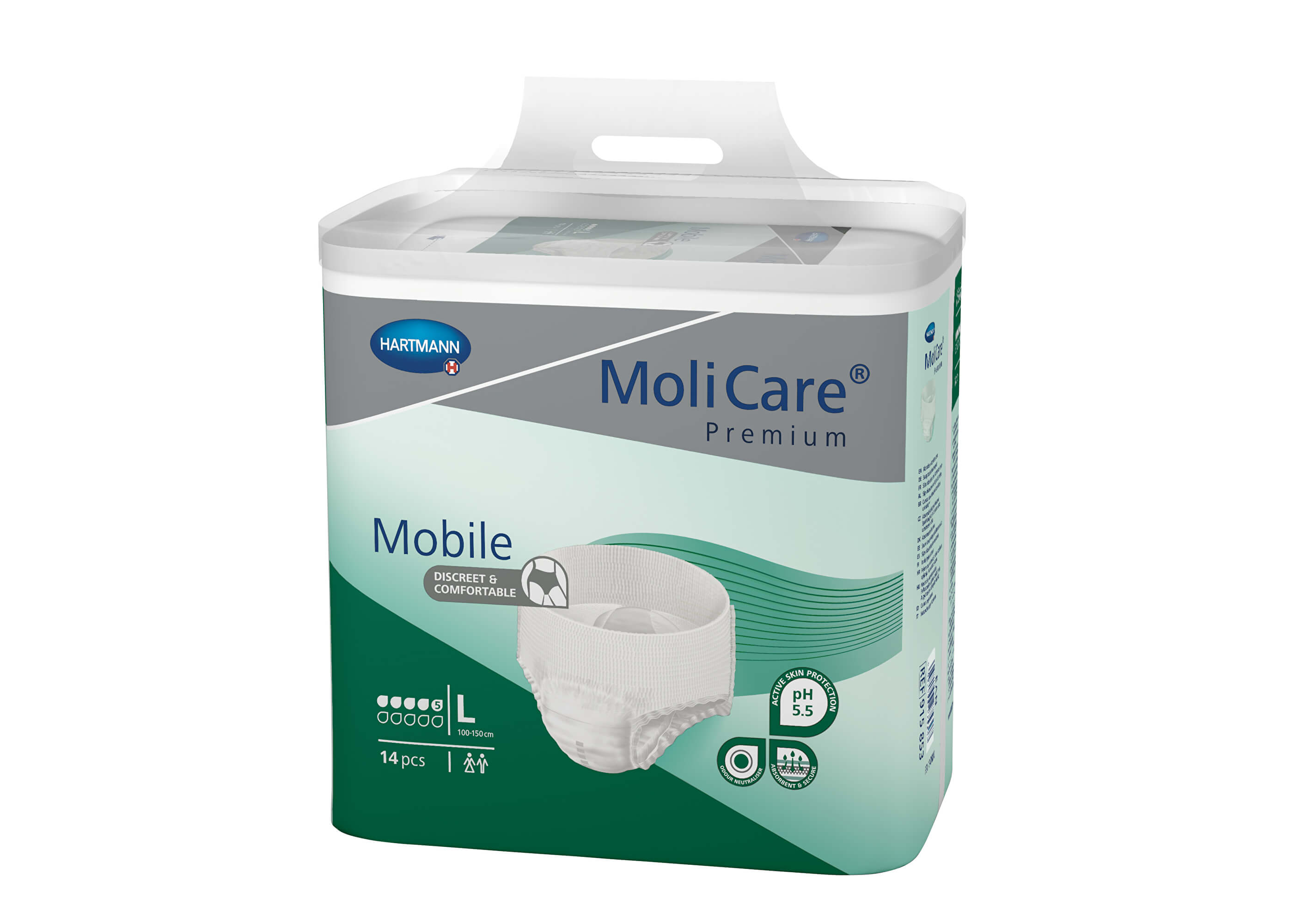 Zobrazit detail výrobku MoliCare MoliCare® Mobile 5 kapek vel. L savost 1198 ml 14 ks