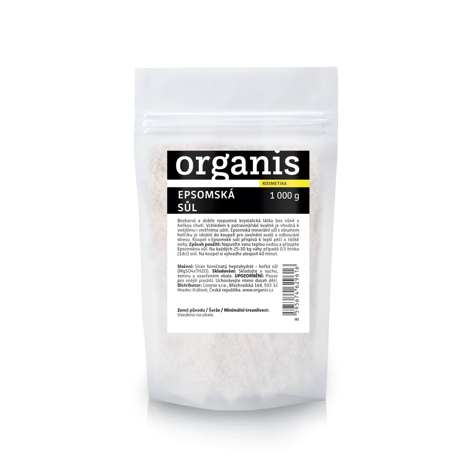 Zobrazit detail výrobku Organis Organis Epsomská sůl 1000 g + 2 měsíce na vrácení zboží