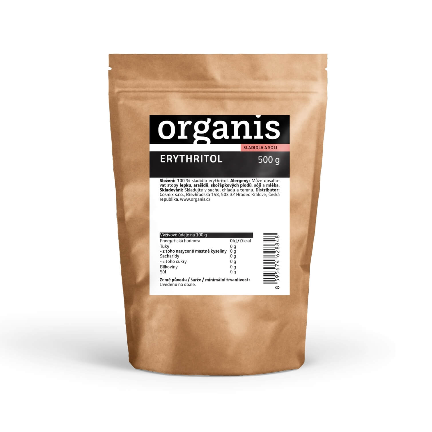 Zobrazit detail výrobku Organis Organis Erythritol 500 g + 2 měsíce na vrácení zboží