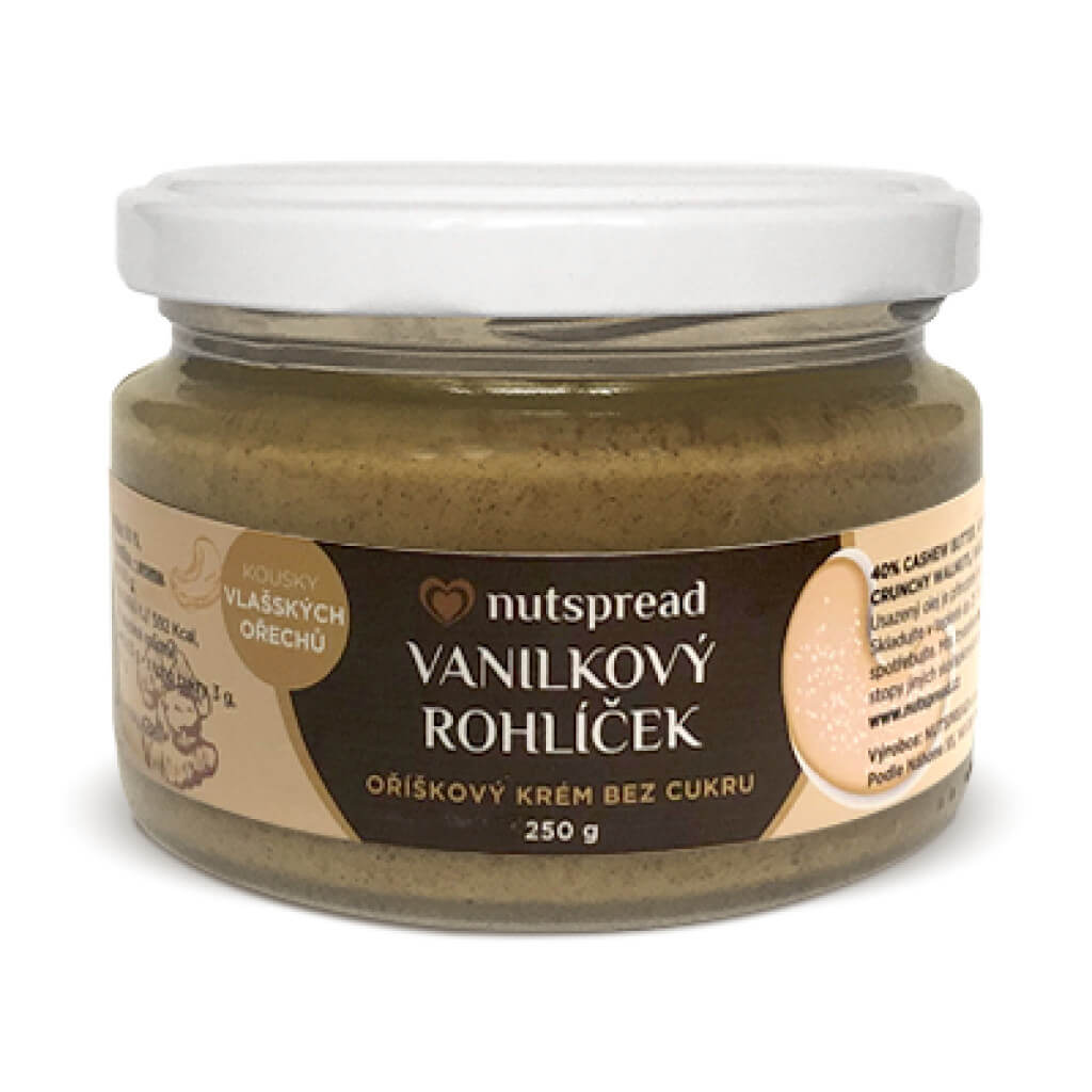 Zobrazit detail výrobku Nutspread Vanilkový rohlíček 250 g  + 2 měsíce na vrácení zboží