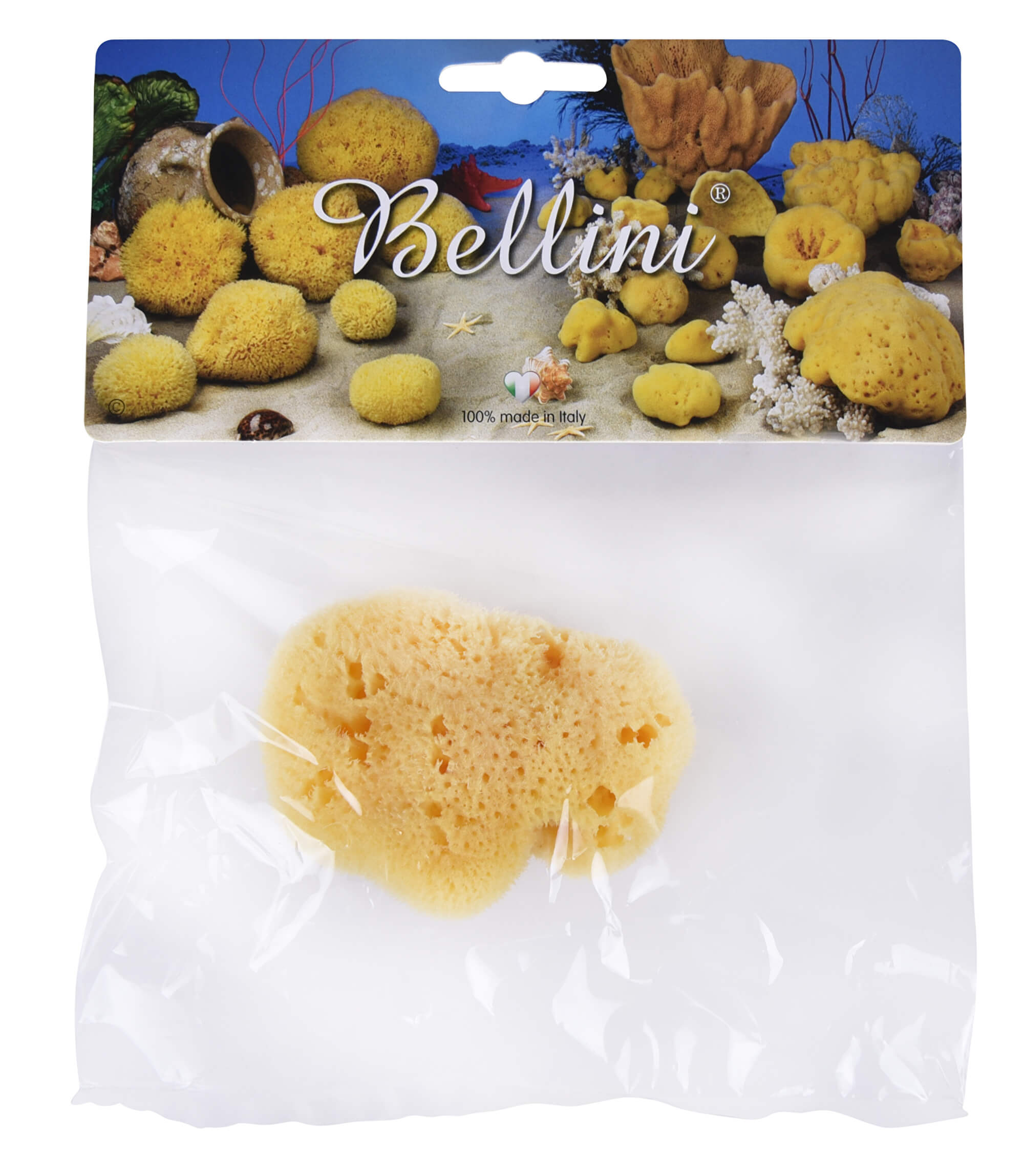 BELLINI Přírodní mořská houba - Středomořská – SILK FINE – SVĚTLÁ 3 - 4 cm