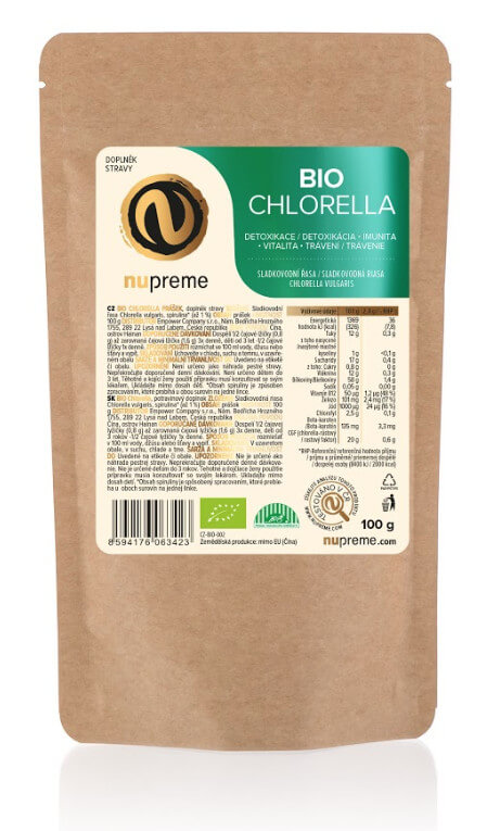 Nupreme Chlorella 100 g prášek BIO