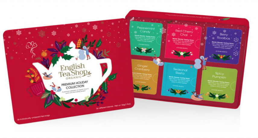 Zobrazit detail výrobku English Tea Shop Dárková sada Vánoční červená BIO v plechové kazetě 36 sáčků