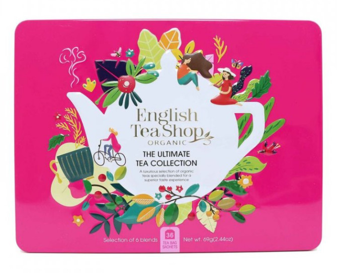 Zobrazit detail výrobku English Tea Shop Dárková sada The Ultimate růžová BIO v plechové kazetě 36 sáčků
