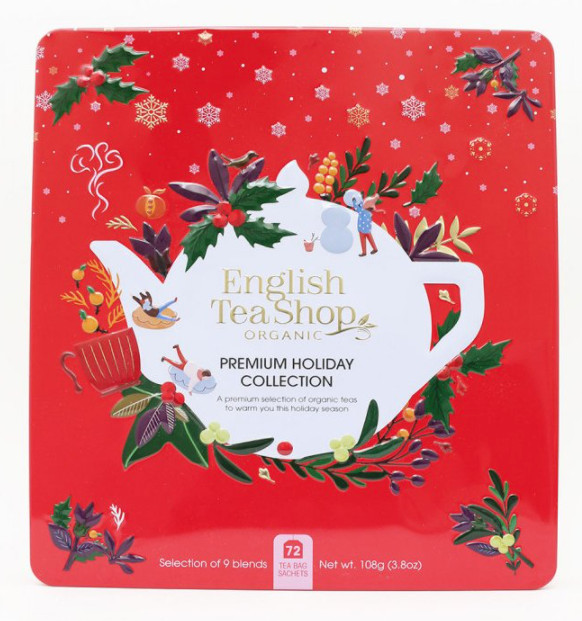 Zobrazit detail výrobku English Tea Shop Dárková sada Vánoční červená BIO v plechové kazetě 72 sáčků + 2 měsíce na vrácení zboží