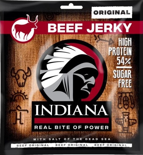 Zobrazit detail výrobku Indiana Indiana Jerky beef (hovězí) Original 60 g Zobrazit detail výrobku Indiana Indiana Jerky beef (hovězí) Original 60 g