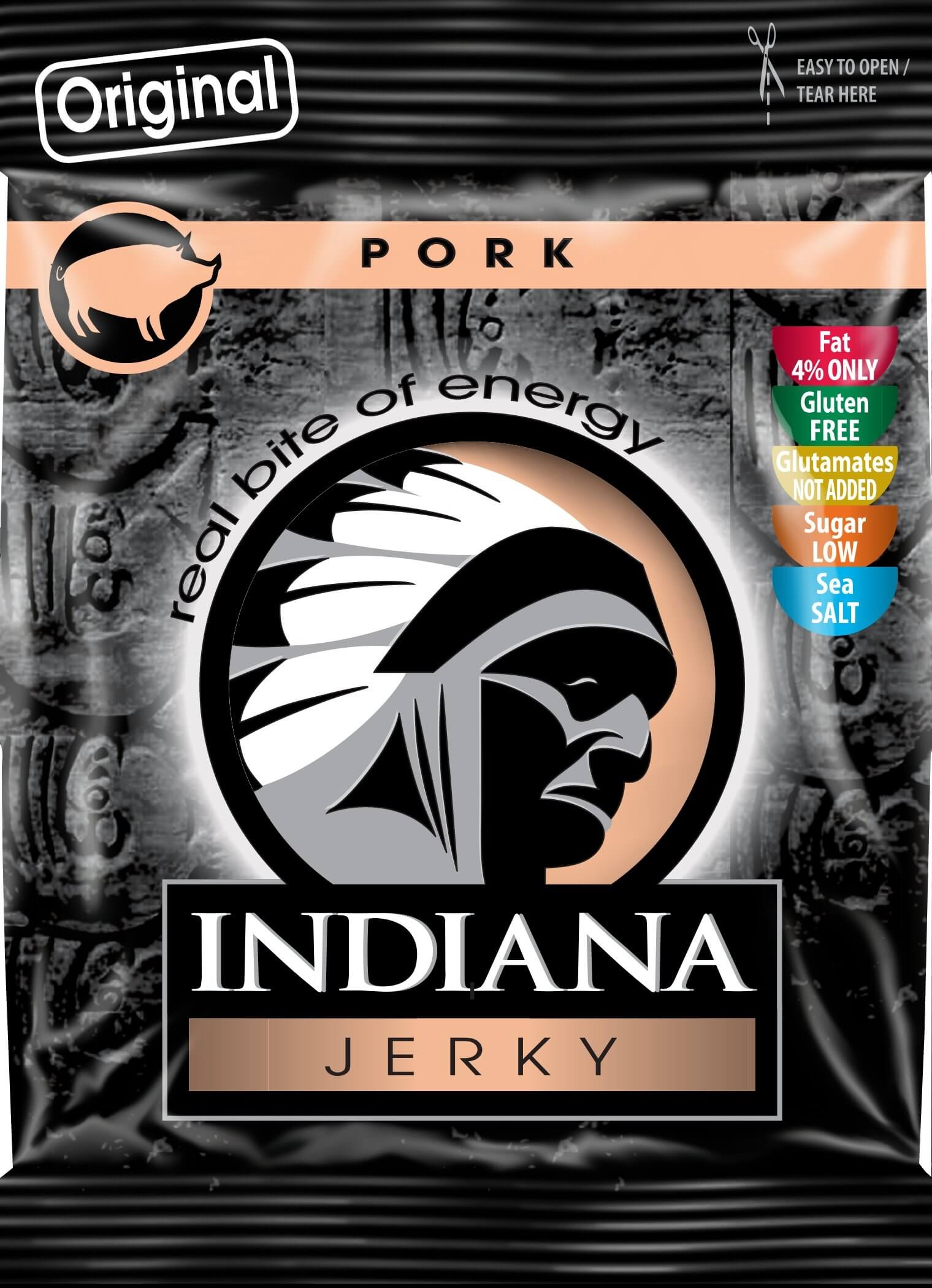 Zobrazit detail výrobku Indiana Indiana Jerky pork (vepřové) Original 25 g + 2 měsíce na vrácení zboží