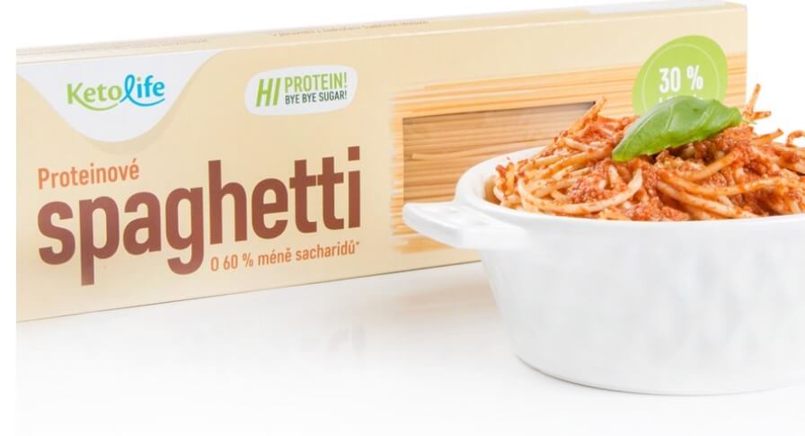 Zobrazit detail výrobku KetoLife Proteinové těstoviny - Spaghetti 500 g + 2 měsíce na vrácení zboží
