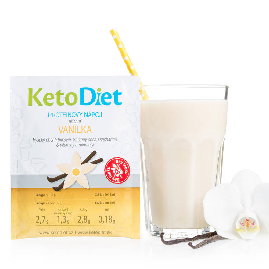 Zobrazit detail výrobku KetoDiet Proteinový nápoj příchuť vanilka 7 porcí + 2 měsíce na vrácení zboží