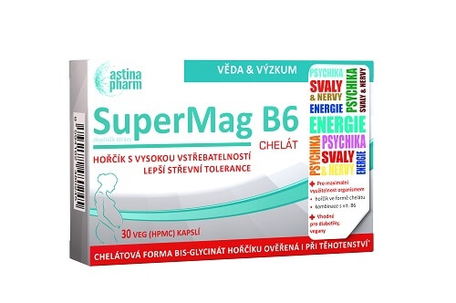 Zobrazit detail výrobku Astina SuperMag B6 chelát, 30 tablet + 2 měsíce na vrácení zboží