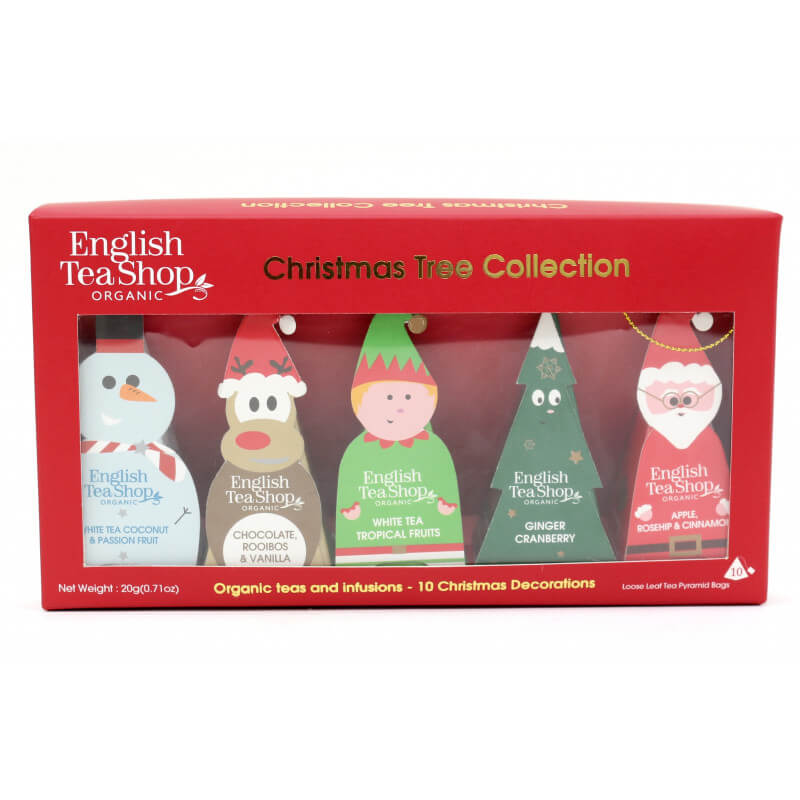 Zobrazit detail výrobku English Tea Shop Dárková sada Vánoční figurky na stromeček BIO 10 pyramidek