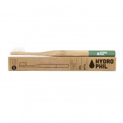 Zobrazit detail výrobku Hydrophil Bambusový kartáček medium Zelený + 2 měsíce na vrácení zboží