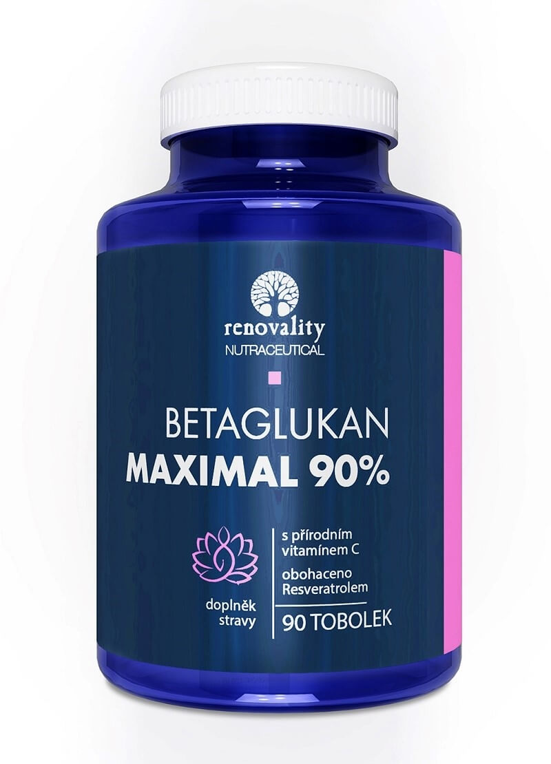 Zobrazit detail výrobku Renovality Betaglukan 90% MAXIMAL s Vitamínem C 90 tobolek + 2 měsíce na vrácení zboží