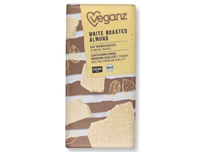 Zobrazit detail výrobku Veganz Bílá čokoláda s praženými mandlemi, Bio 80 g
