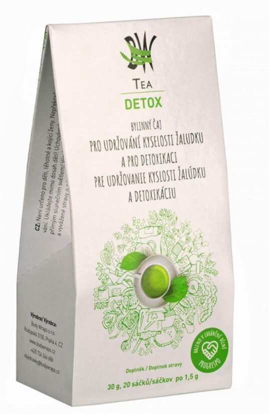 Zobrazit detail výrobku Body Wraps s.r.o. BW Tea Detox - Bylinný čaj pro detoxikaci organismu a udržování kyselosti žaludku 20 sáčků