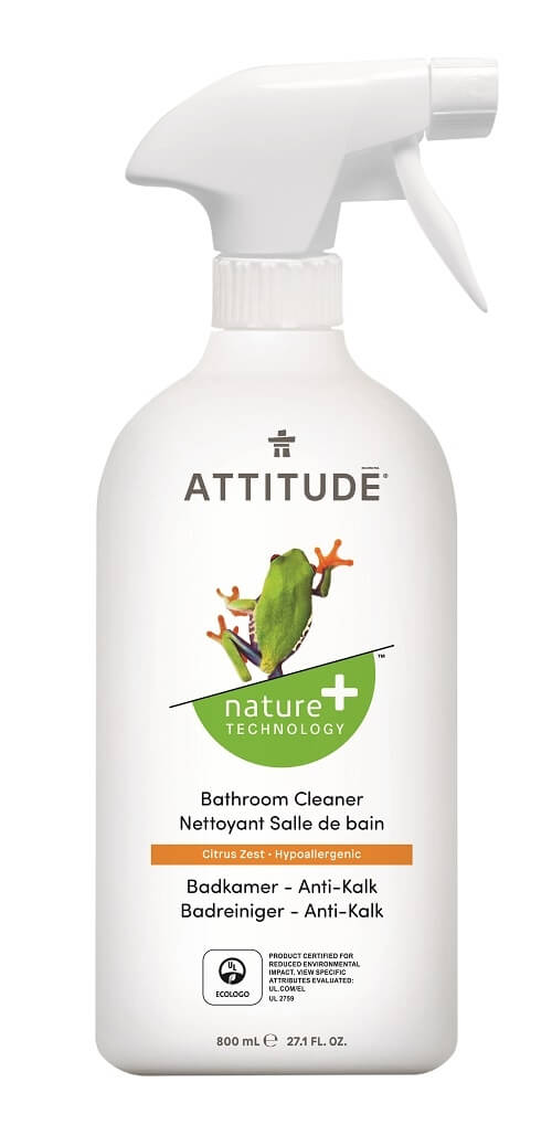 Attitude Čistič na koupelny Nature+ s vůní citronové kůry s rozprašovačem 800 ml