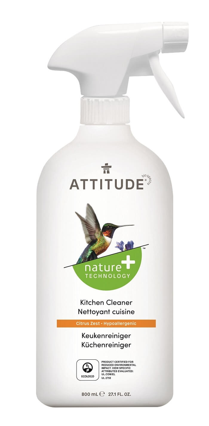 Zobrazit detail výrobku Attitude Čistič na kuchyně Nature+ s vůní citronové kůry s rozprašovačem 800 ml