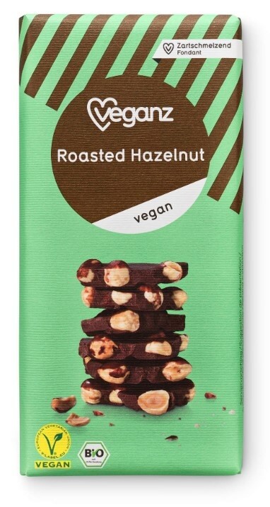 Zobrazit detail výrobku Veganz Čokoláda s praženými lískovými ořechy, Bio 90 g + 2 měsíce na vrácení zboží