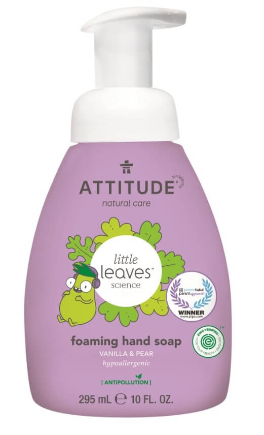 Zobrazit detail výrobku Attitude Dětské pěnivé mýdlo na ruce Little Leaves s vůní vanilky a hrušky 295 ml + 2 měsíce na vrácení zboží