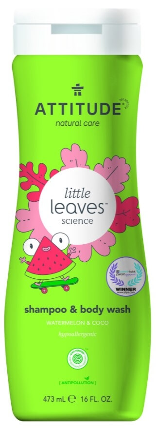 Zobrazit detail výrobku Attitude Dětské tělové mýdlo a šampon (2 v 1) Little Leaves s vůní melounu a kokosu 473 ml