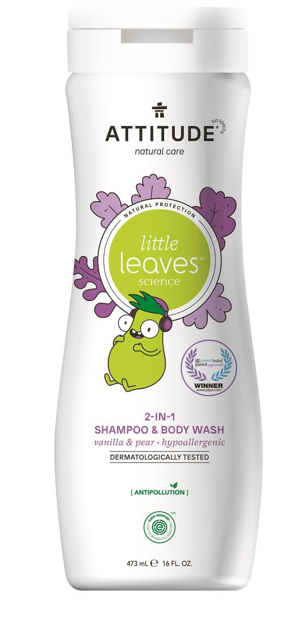 Zobrazit detail výrobku Attitude Dětské tělové mýdlo a šampon (2 v 1) Little Leaves s vůní vanilky a hrušky 473 ml