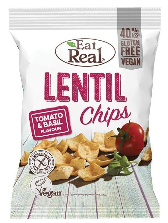 Zobrazit detail výrobku Eat Real Lentil Tomato & Basil 40 g + 2 měsíce na vrácení zboží