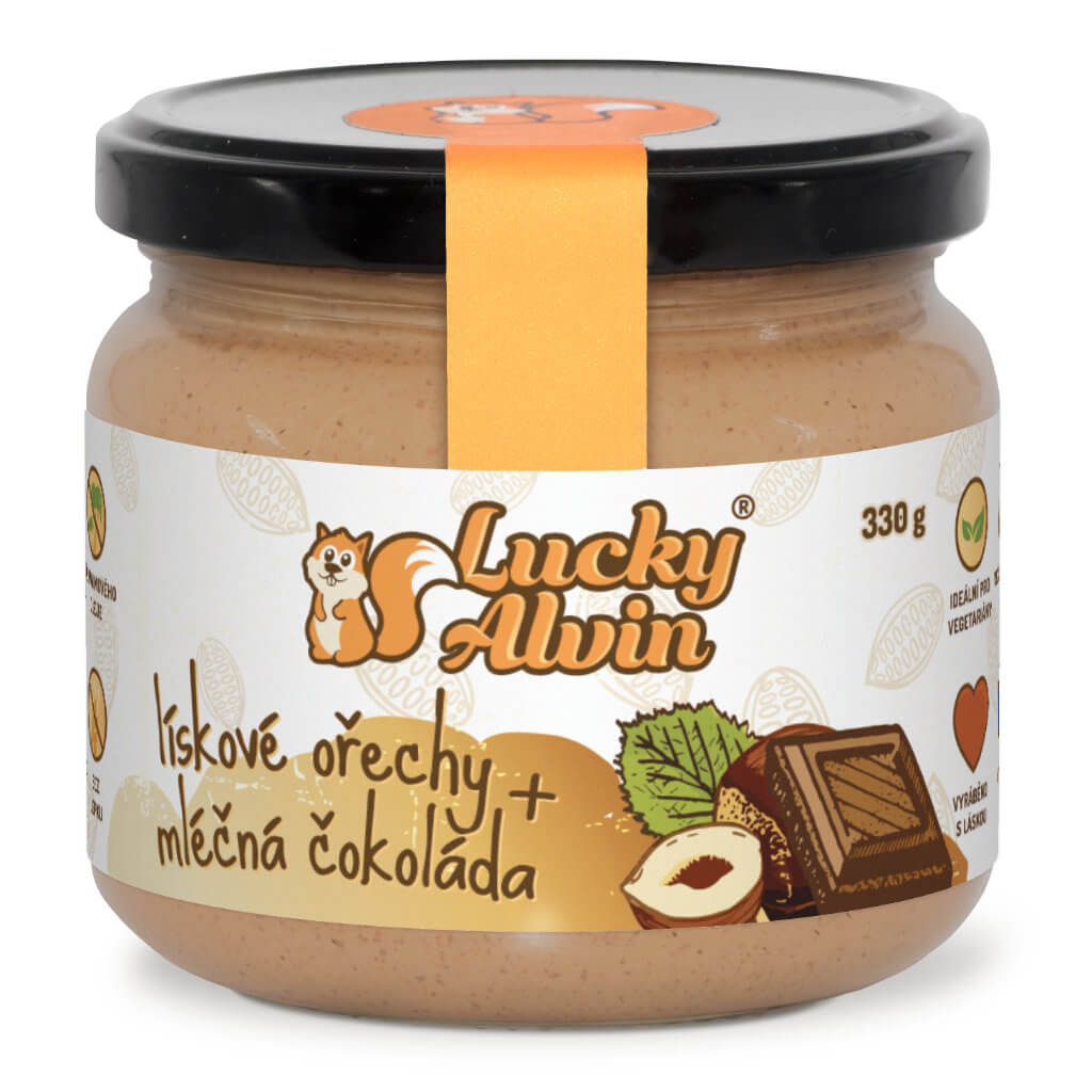 Zobrazit detail výrobku Lucky Alvin Lískové ořechy + mléčná čokoláda krém 330 g Zobrazit detail výrobku Lucky Alvin Lískové ořechy + mléčná čokoláda krém 330 g
