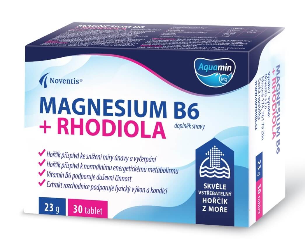 Zobrazit detail výrobku Noventis Magnesium B6 + Rhodiola 30 tablet + 2 měsíce na vrácení zboží